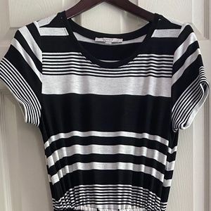 Gap striped maxi dress, size S, black and white